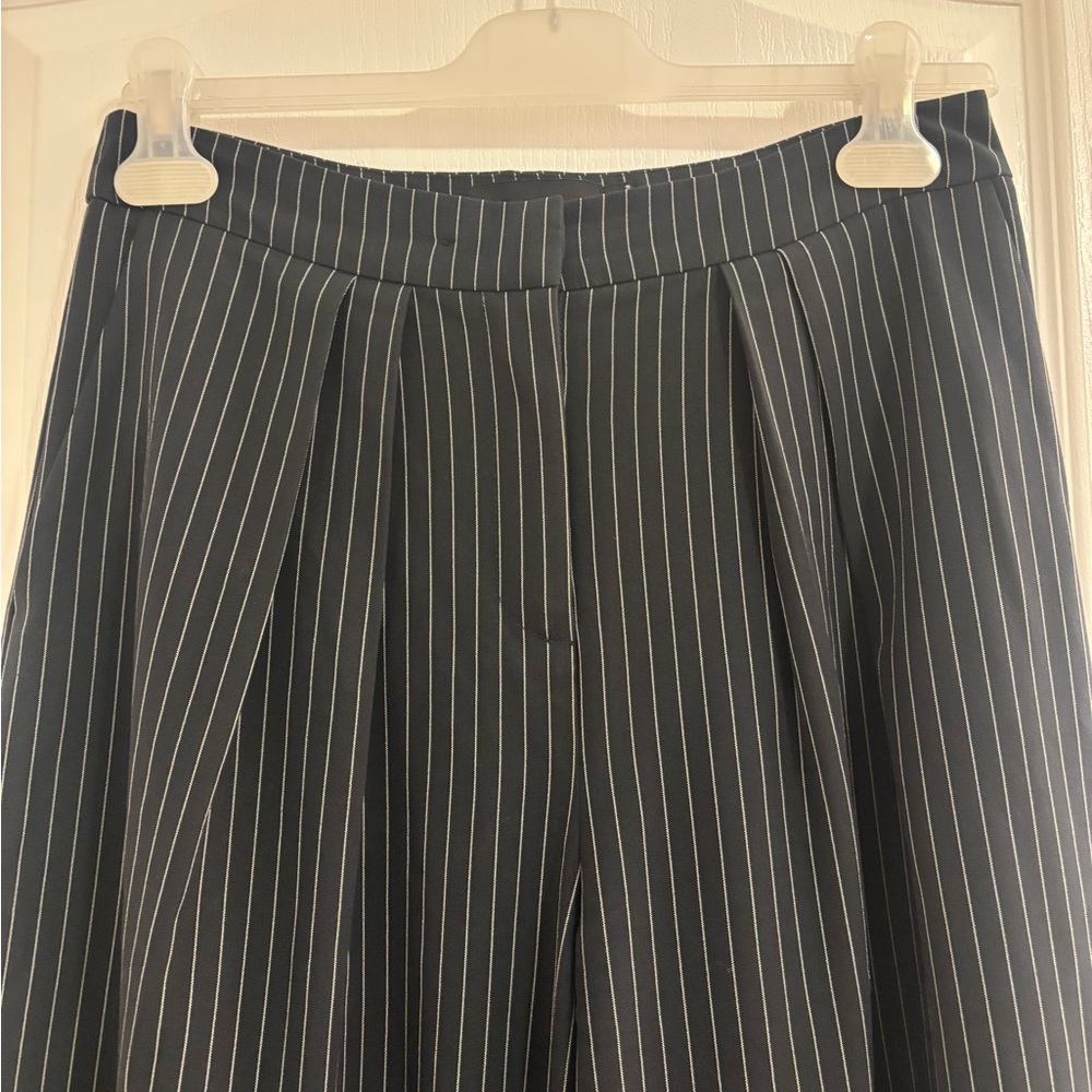 MINKPINK Navy and White Striped Trousers